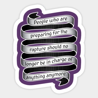 Rapture Nonsense (mono) Sticker